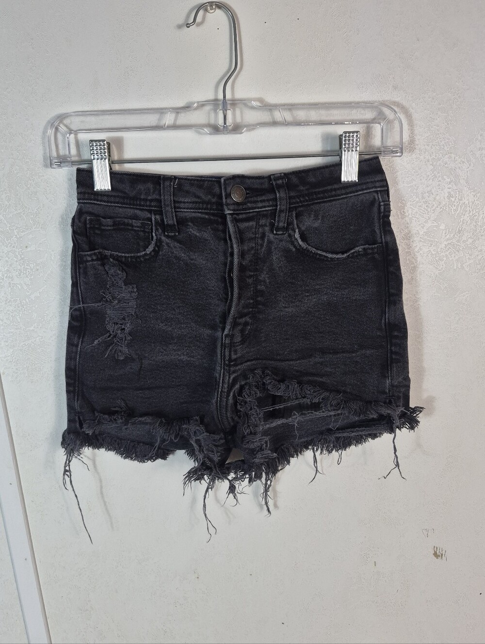 Hollister Ultra High-Rise Mom Short 3" Charcoal Black Size 25W Juniors 1